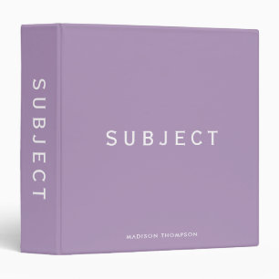 Classeur Sujet scolaire personnalisé Boho Purple