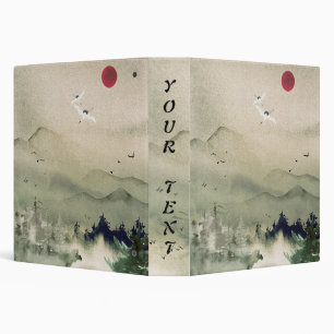 Classeur Sumi-e Japonais Aquarelle Encre Paysage Asiatique