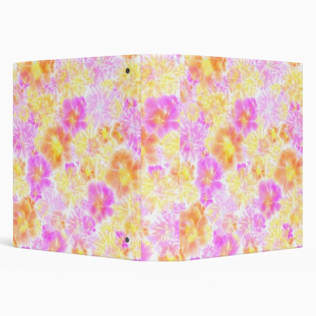 Classeur Sun Boho Fleurissant Fleurs Floral Tie Dye Motif (Arrière-plan)