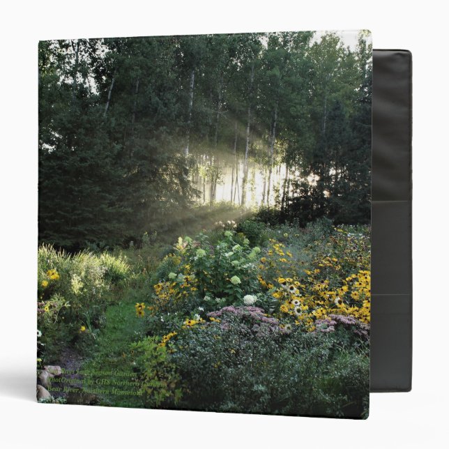 Classeur Sun rayonne le jardin de fin de saison (Devant/Intérieur)