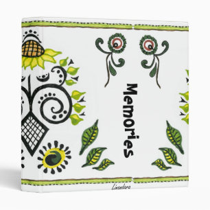 Classeur Sunflower Folk Motif par Alexandra Cook