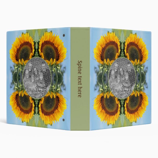 Classeur Sunflower In Sunshine Créez votre propre photo (Arrière-plan)
