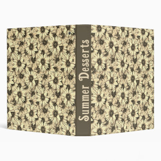 Classeur Sunflower Vintage Charm Sepia Tone Binder