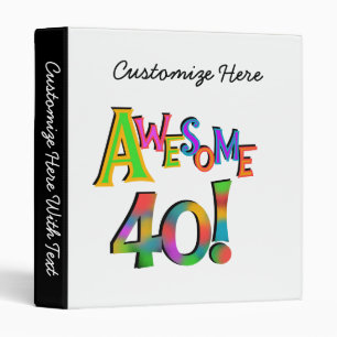 Classeur Super 40 T-shirts et cadeaux d'anniversaire
