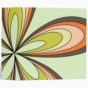 Classeur Super 60s les années 70 Hippie Fleur Lime Retro Da
