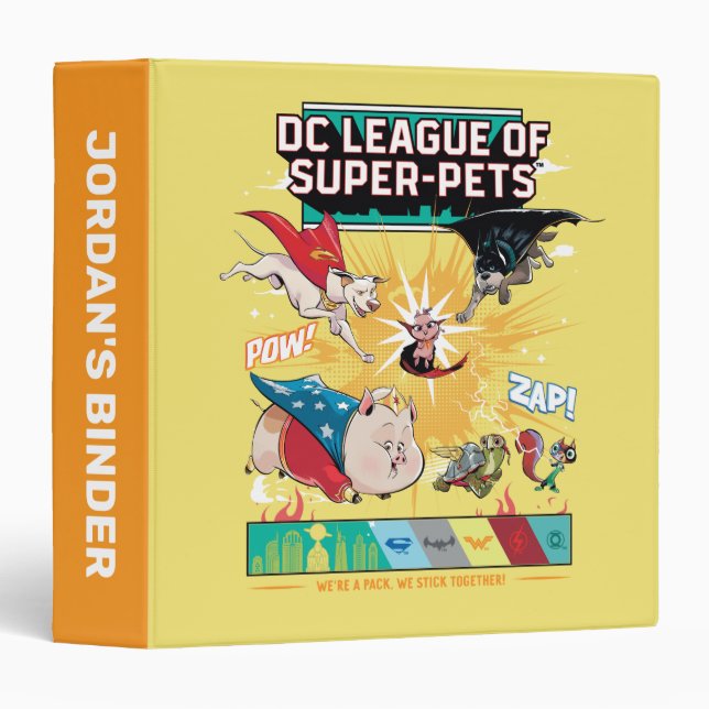 Classeur Super-Animaux : Nous sommes un pack, nous collons  (Devant/Côté)