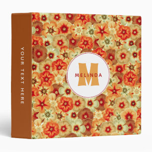 Classeur Super Retro Orange Hippie Fleurs Monogram Album