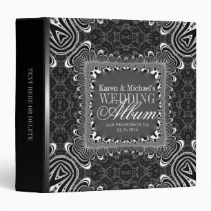 Classeur Super Tribal Noir Damas Amour Mariage Album