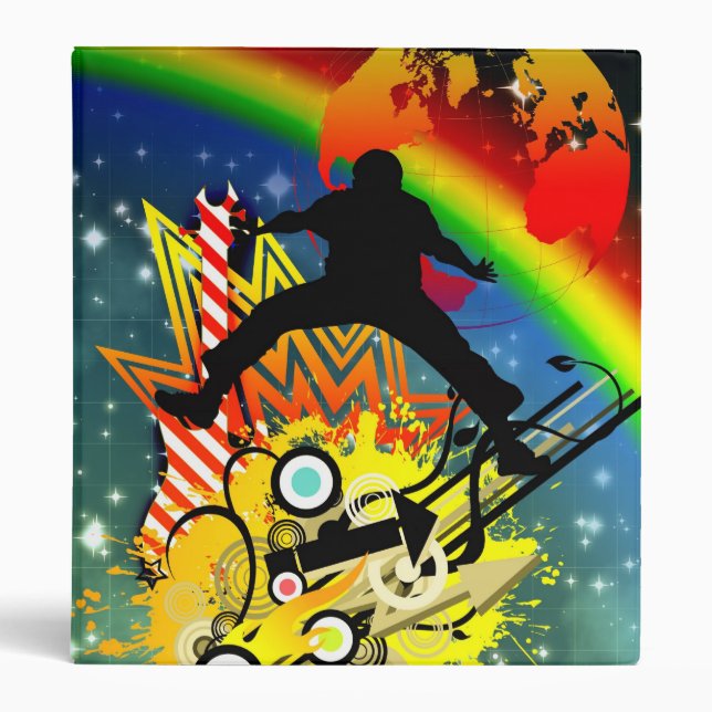 Classeur Superbe musique cool danseur silhouette guitare pl (Devant)