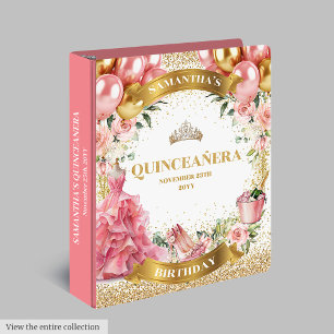 Classeur Superbe photo Blush Gold Quinceañera en mémoire