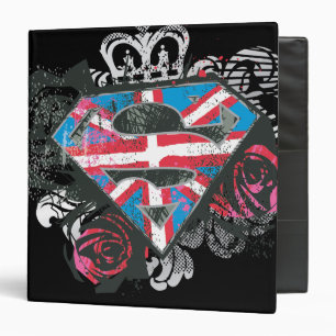 Classeur Supergirl British Drapeau et Roses