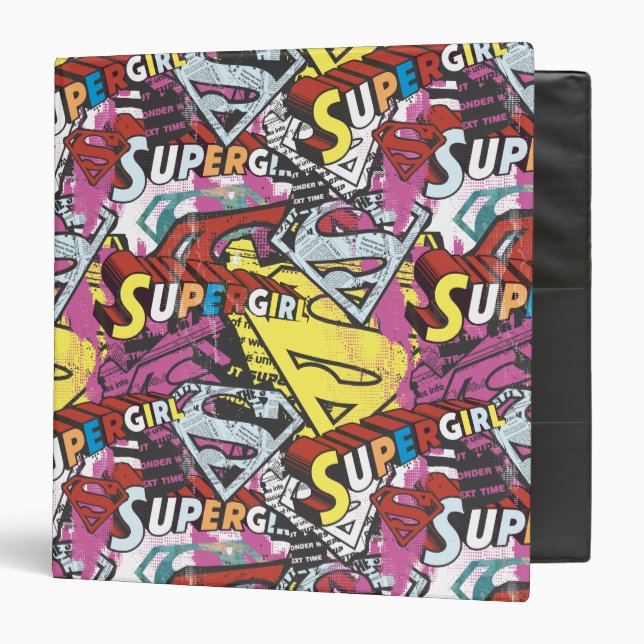 Classeur Supergirl Comic Capers Pattern 4 (Devant/Intérieur)