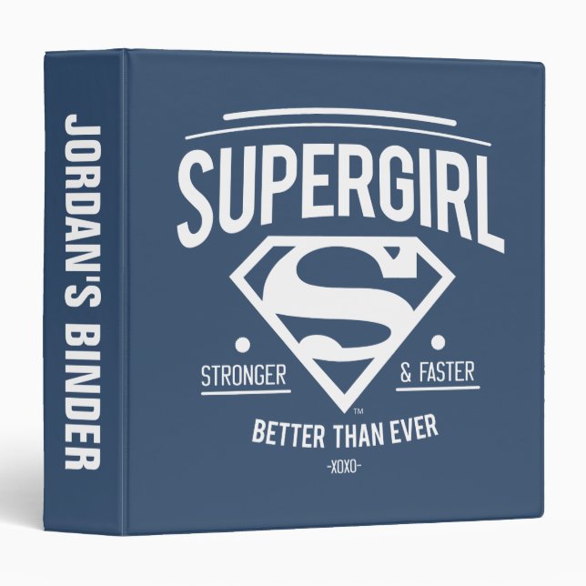 Classeur Supergirl mieux que jamais Retro Graphic (Devant/Côté)