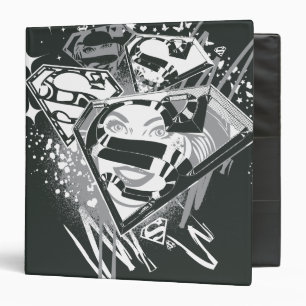 Classeur Supergirl noir et blanc