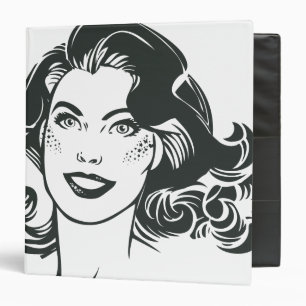 Classeur Supergirl noir et blanc dessin 2