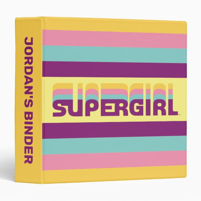 Classeur Supergirl Retro Colorshift Graphic (Devant/Côté)