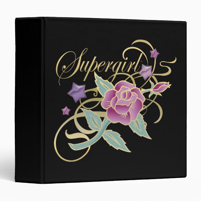 Classeur Supergirl Rose (Devant/Côté)