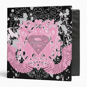 Classeur Supergirl rose aile design