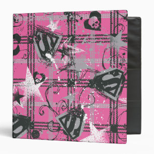 Classeur Supergirl Stars and Skuls Motif