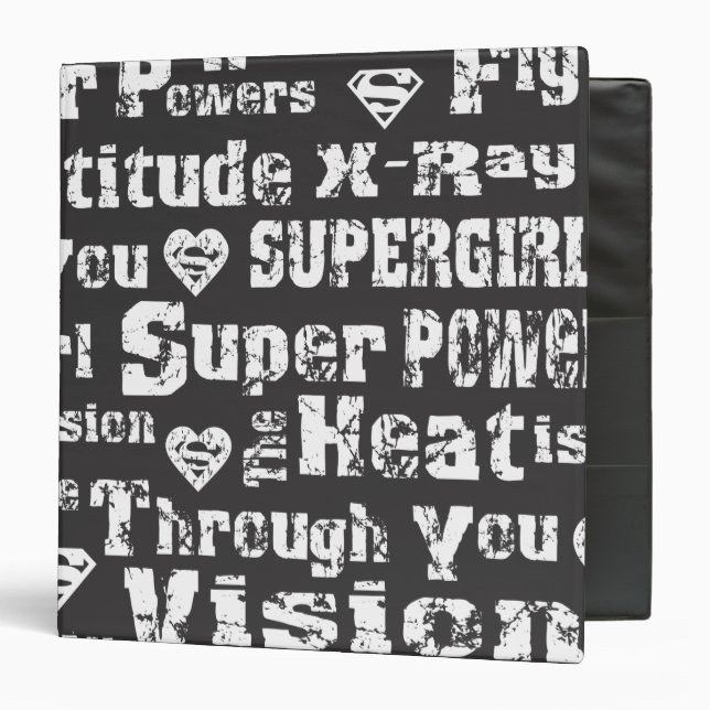 Classeur Supergirl texte désorganisé (Devant/Intérieur)