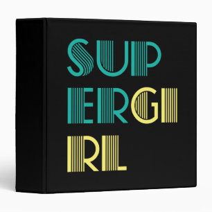 Classeur Supergirl vert et jaune