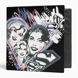 Classeur Supergirl Visage Collage