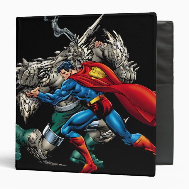 Classeur Superman combat l'ennemi (Devant/Intérieur)