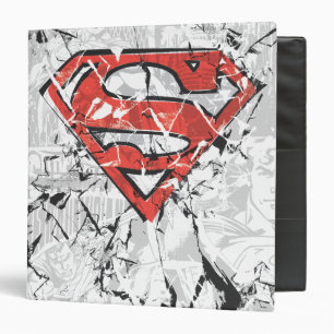 Classeur Superman Stylisé Logo comique endommagé