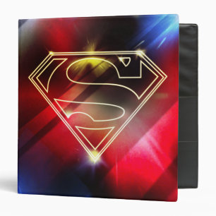 Classeur Superman Stylisé   Logo en plan jaune brillant
