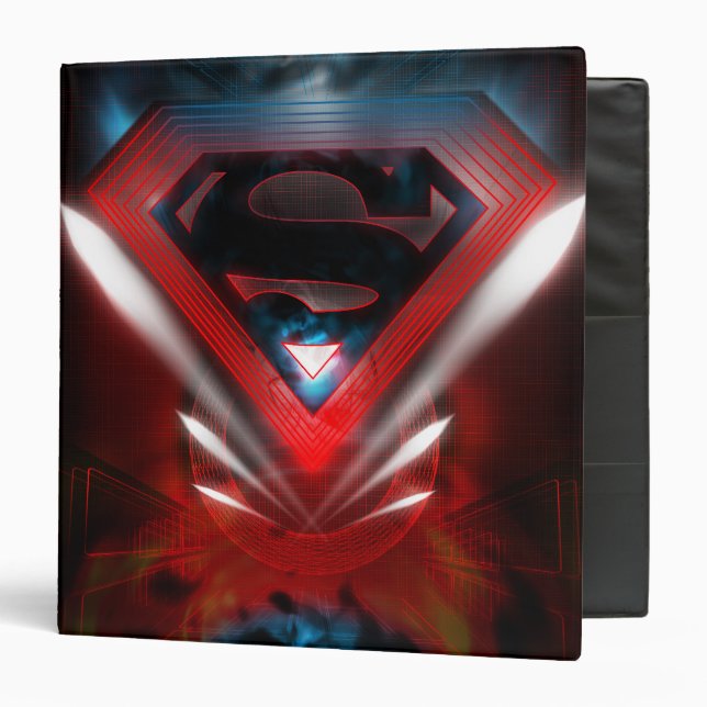 Classeur Superman Stylisé | Logo futuriste (Devant/Intérieur)