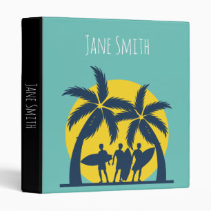 Classeur Surf soleil et palmiers surf cool