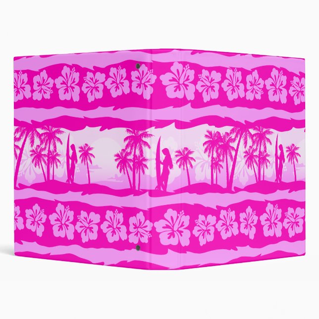 Classeur Surfer fille avec palmiers (Arrière-plan)