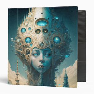 Classeur Surreal Futuristic Alien Woman Lanscape