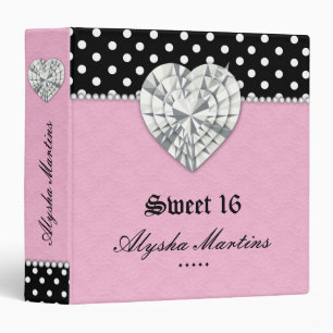 Classeur Sweet 16 Points Album Photo Dentelle Coeur Diamant