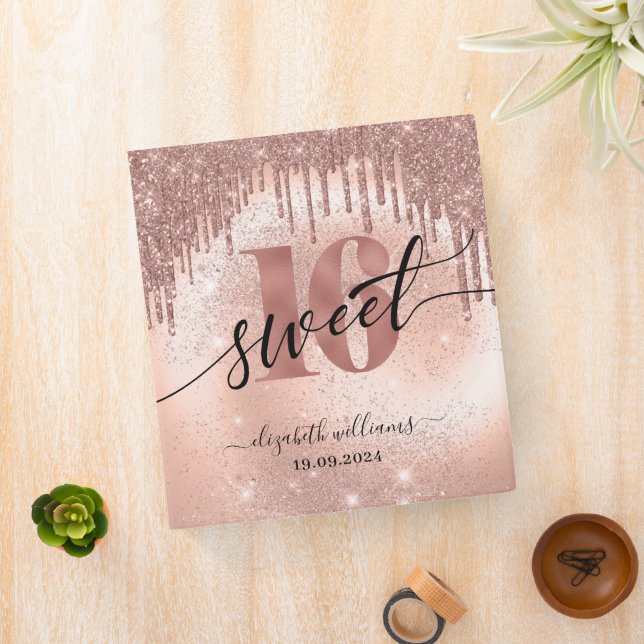 Classeur Sweet 16 Rose Gold tendance (In Situ)