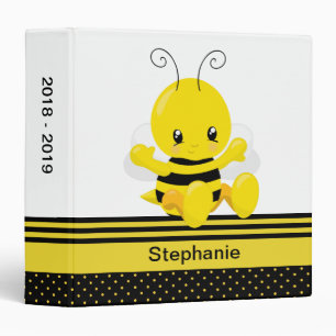 Classeur Sweet Baby Bee Nom personnalisé