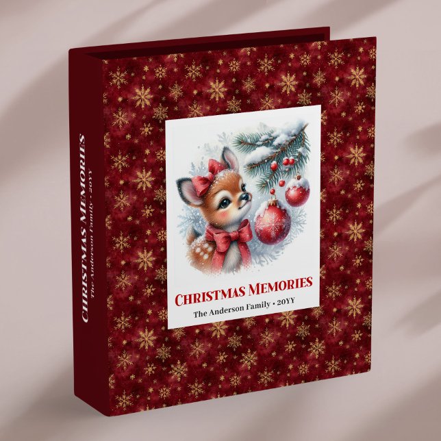Classeur Sweet baby deer snowy forest kids memory album (Sweet baby deer snowy forest kids memory album)