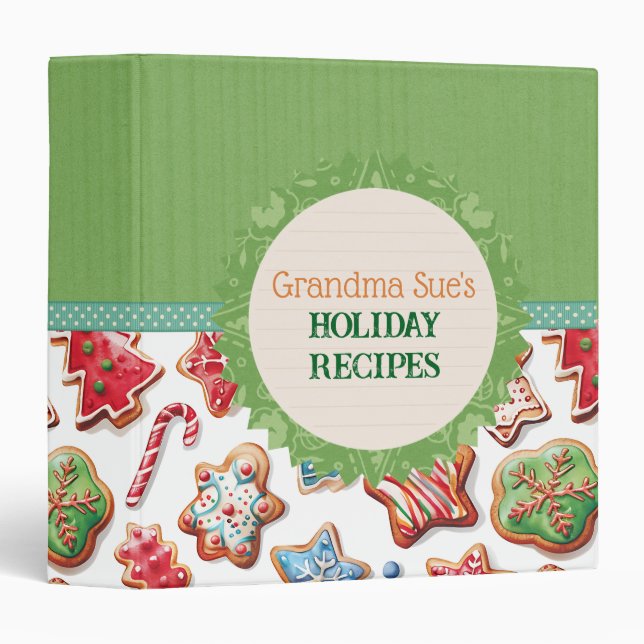 Classeur Sweet Cookies Recipe Binder (Devant/Côté)
