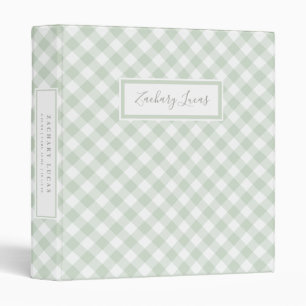 Classeur Sweet Green En vichy Baby Photo Book 3 Ring Classe