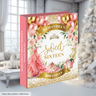 Classeur Sweet sixteen Chic Album Gold Sparkle Rose