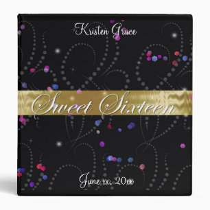Classeur Sweet Sixteen, Confettis, Album Photo Personnalisé