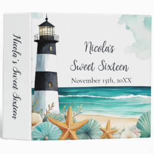 Classeur Sweet sixteen phare Nautique Anniversaire