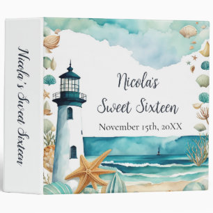 Classeur Sweet sixteen phare Nautique Anniversaire