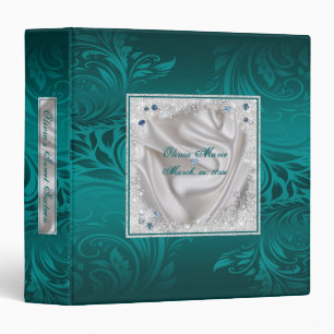 Classeur Sweet sixteen Turquoise foncé Satin Parties scinti