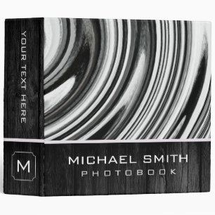 Classeur Swirl moderne Livres photos Abstraits Bois Look #1