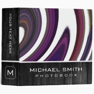 Classeur Swirl moderne Livres photos Abstraits Bois Look #7
