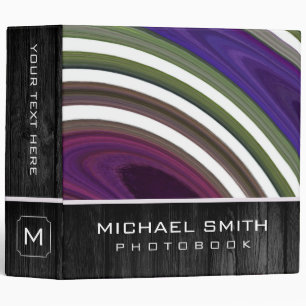 Classeur Swirl moderne Livres photos Abstraits Bois Look #8