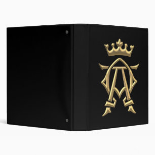 Classeur Symbole "à trois dimensions" d'or alpha et d'Omeg