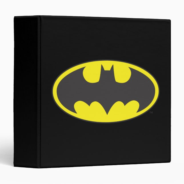 Classeur Symbole Batman | Logo Oval de chauve-souris (Devant/Côté)