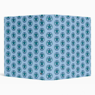 Classeur Symbole bleu noir maori soleil Tortues tribales